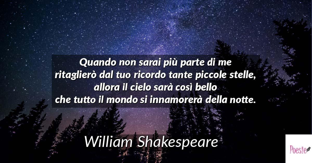 Quando non sarai più parte di me di William Shakespeare